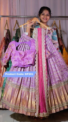 [DP201] Premium Pattu Ready-Wear Half Saree