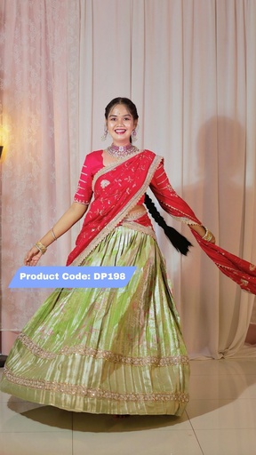 [DP198] Premium Pattu Ready-Wear Half Saree