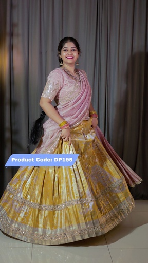 [DP195] Premium Pattu Ready-Wear Half Saree