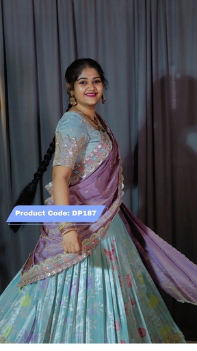 [DP187] Premium Pattu Ready-Wear Half Saree
