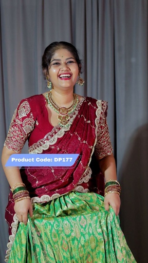 [DP177] Premium Pattu Ready-Wear Half Saree