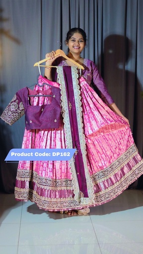 [DP162] Premium Pattu Ready-Wear Half Saree