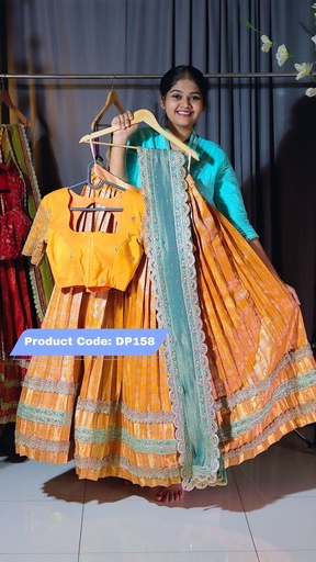 [DP158] Premium Pattu Ready-Wear Half Saree