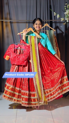 [DP156] Premium Pattu Ready-Wear Half Saree