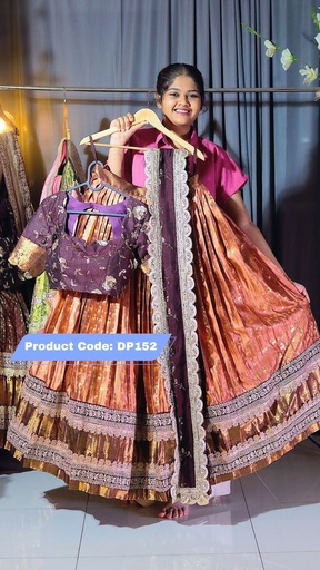 [DP152] Premium Pattu Ready-Wear Half Saree