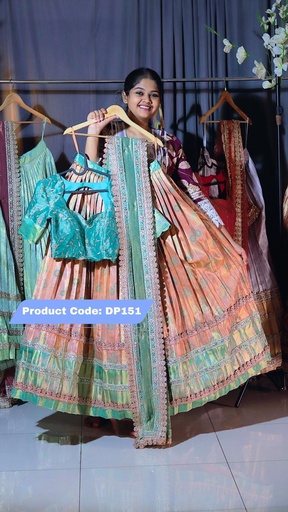 [DP151] Premium Pattu Ready-Wear Half Saree