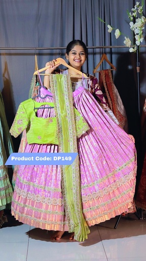 [DP149] Premium Pattu Ready-Wear Half Saree