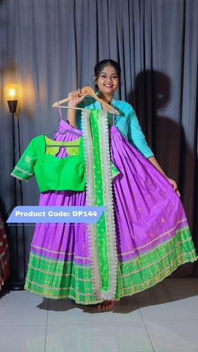 [DP144] Premium Pattu Ready-Wear Half Saree