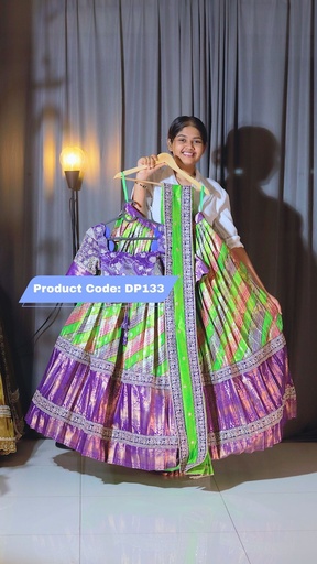 [DP133] Premium Pattu Ready-Wear Half Saree