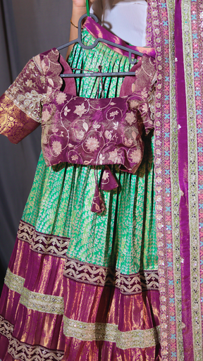 [DP129] Premium Pattu Ready-Wear Half Saree