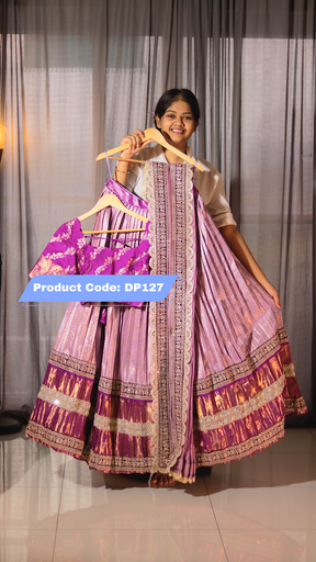 [DP127] Premium Pattu Ready-Wear Half Saree