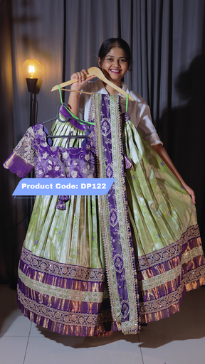 [DP122] Premium Pattu Ready-Wear Half Saree