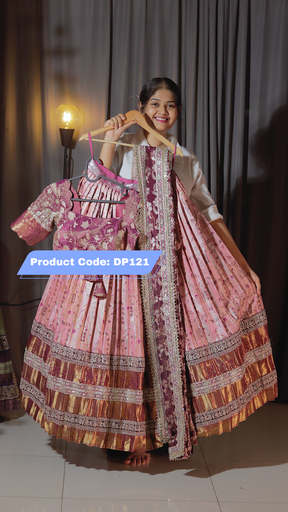 [DP121] Premium Pattu Ready-Wear Half Saree