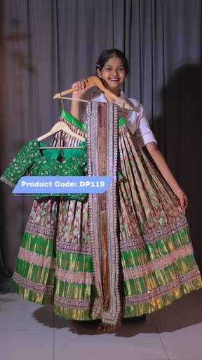 [DP119] Premium Pattu Ready-Wear Half Saree