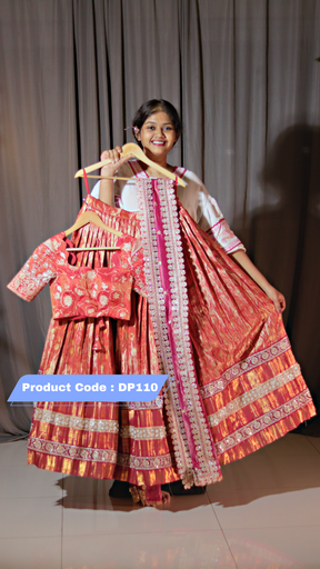 [DP110] Premium Pattu Ready-Wear Half Saree