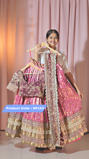 [DP103] Premium Pattu Ready-Wear Half Saree