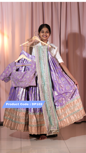[DP102] Premium Pattu Ready-Wear Half Saree