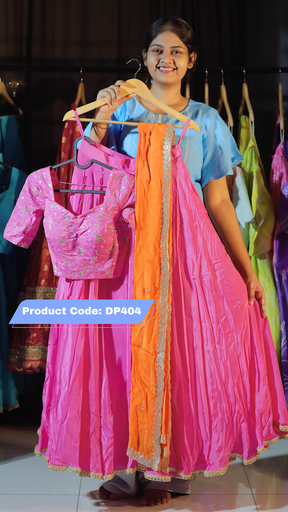 [DP404] DP404 - Ashadam Sale Half Saree Clearance Sale