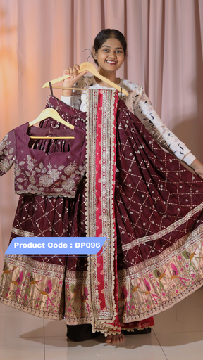 [DP096] Custom made Pythani Half Saree