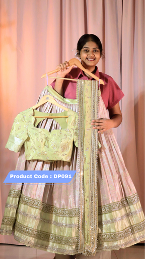 [DP091] Premium Pattu Ready-Wear Half Saree