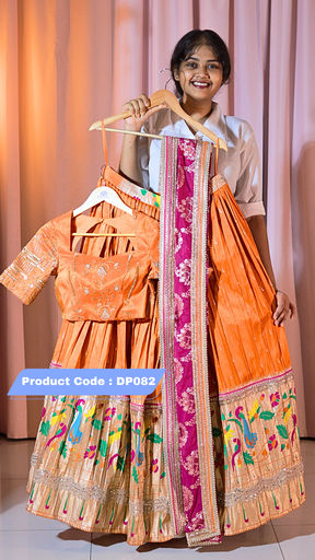 [DP082] Premium Custom Made Pythani Half Saree