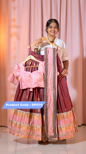 [DP079] Premium Pattu Ready-Wear Half Saree