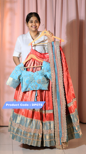 [DP078] Premium Pattu Ready-Wear Half Saree