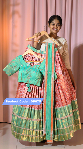 [DP075] Premium Pattu Ready-Wear Half Saree