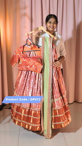 [DP071] Premium Pattu Ready-Wear Half Saree