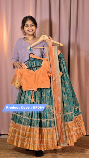 [DP064] Premium Pattu Ready-Wear Half Saree
