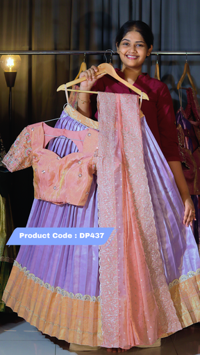 [DP437] DP437 - RAKSHA BANDAN KANCHI PATTU HALF SAREE