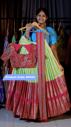 [DP400] DP400 - Ashadam Sale Half Saree Clearance Sale