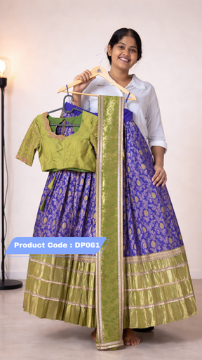 [DP061] Premium Pattu Ready-Wear Half Saree