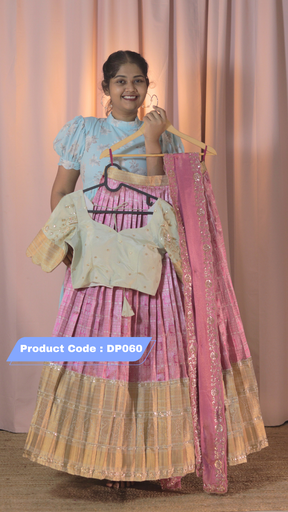 [DP060] Premium Pattu Ready-Wear Half Saree ( Restock )