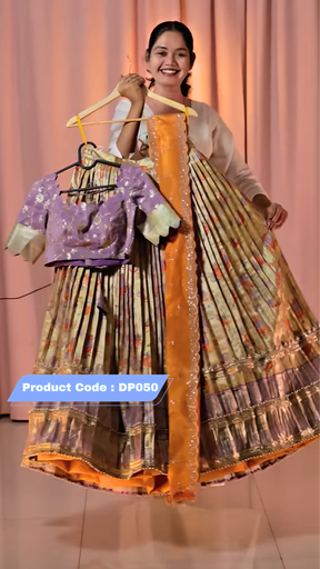 [DP050] Premium Pattu Ready-Wear Half Saree