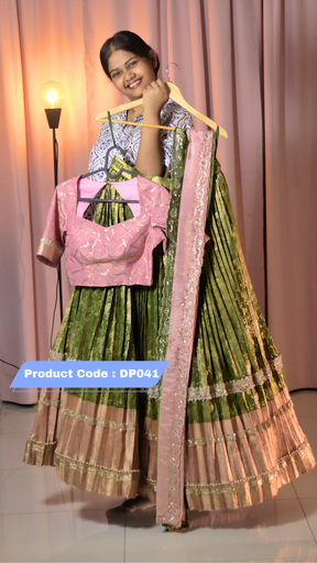 [DP041] Premium Pattu Ready-Wear Half Saree