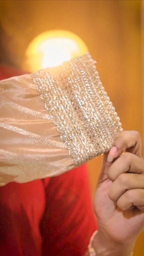 [DP031] Golden Glow Half-Saree with Attached Lays â€“ Radiate Elegance!
