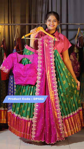 [DP462] DP462 - Premium Kanchi Pattu Half Saree