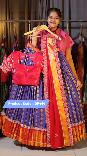 [DP464] DP464 - Premium Kanchi Pattu Half Saree