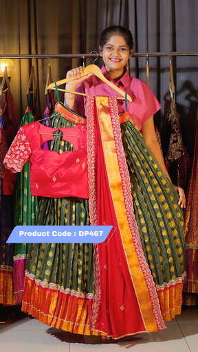 [DP467] DP467 - Premium Kanchi Pattu Half Saree