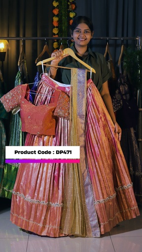 [DP471] DP471 - KANCHIPATTU HALF SAREE