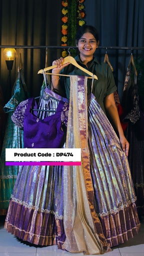 [DP474] DP474 - KANCHIPATTU HALF SAREE