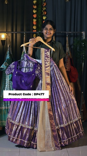 [DP477] DP477 - KANCHIPATTU HALF SAREE