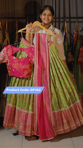 [DP382] DP382 - Premium Pattu Ready-Wear Half Saree
