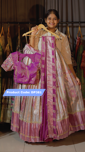 [DP381] DP381 - Premium Pattu Ready-Wear Half Saree