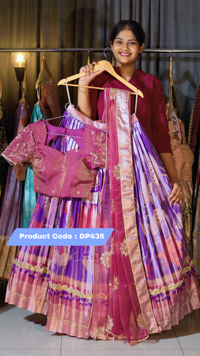 [DP435] DP435 - RAKSHA BANDAN KANCHI PATTU HALF SAREE