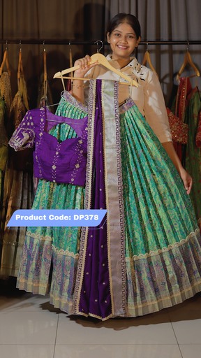 [DP378] DP378 - Premium Pattu Ready-Wear Half Saree