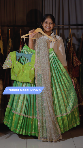 [DP374] DP374 - Premium Pattu Ready-Wear Half Saree