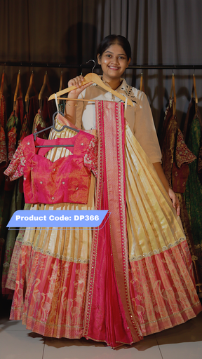[DP366] DP366 - Premium Pattu Ready-Wear Half Saree