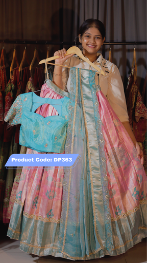 [DP363] DP363 - Premium Pattu Ready-Wear Half Saree